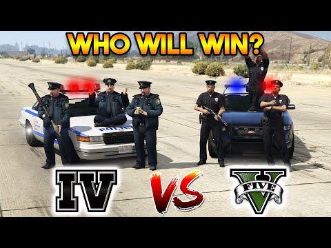 GTA 5 COPS VS GTA 4 COPS (WHO WILL WIN?)