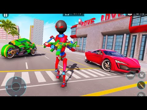 Stickman Robot Car Game – Falcon Robot Bike Game Frentech Entertainment Gameplay
