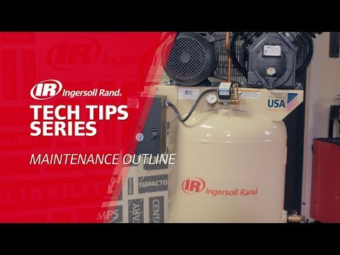 Part of a video titled Daily Recip Compressor Maintenance | Ingersoll Rand Reciprocating Air ...