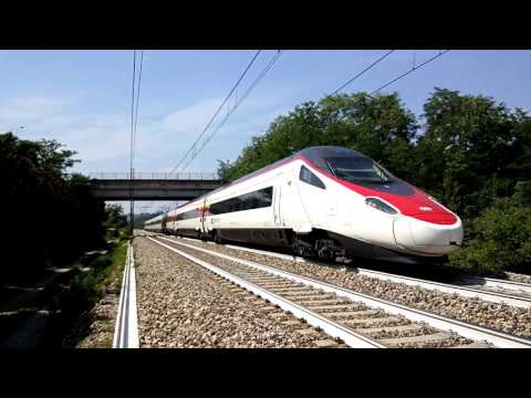 LA STROMBAZZATA DELL ETR 610 SBB IN TRANSITO A LENTATE (Monza) 7 - 7 - 2017