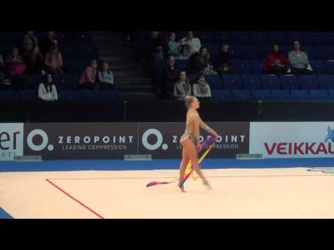 Carmen Whelan CAN ribbon Espoo World Cup 2016