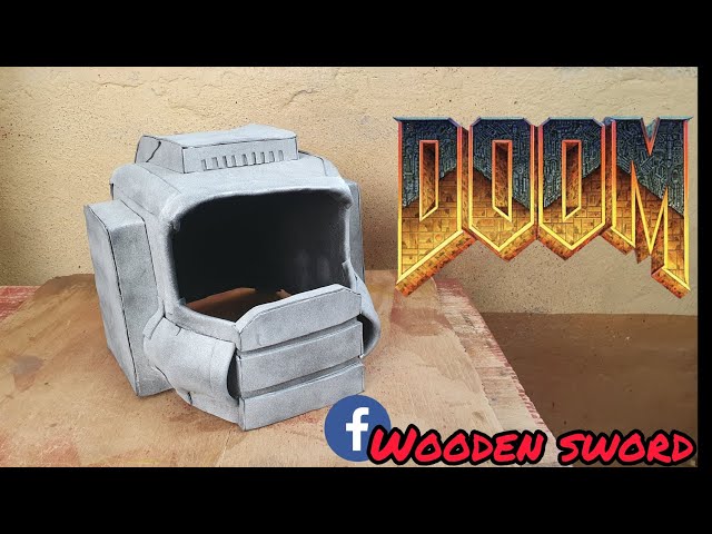 Vídeo relacionado con Karc Doom Casco Deluxe Doomguy Slayer de resina de cabeza completa para hombre, disfraz de cosplay