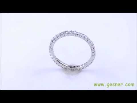 .55 ct. T.W. Diamond & 18K White Gold Estate Eternity Band- J33504