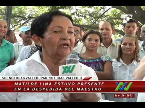 Matilde Lina estuvo presente en el último adiós a Leandro Díaz