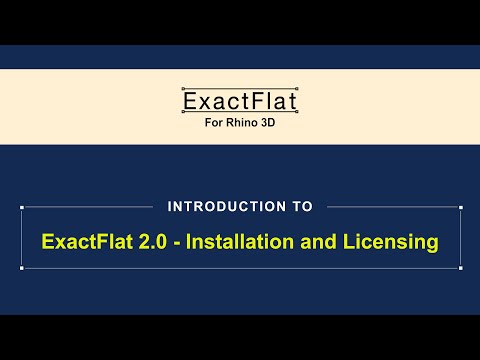 Cài đặt phần mềm ExactFlat for Rhino 3D