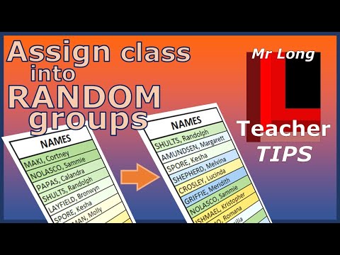 Dividing class lists into random groups