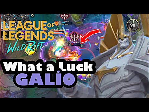Wild Rift : WHAT A LUCK !! Galio support #lol #wildrift #shorts #lolmobile #galio