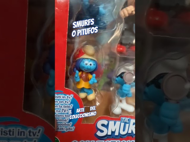 Vídeo relacionado con PITUFOS - 3 pcs de Divertidas Figuras 8 cm, Figura aleatoria Coleccionable, Mecanismo de articulación accionado por un botón en la colita del Smurf, Niños de 3 años, Famosa (PUF12000)