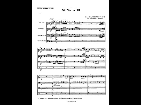 Gioachino Rossini – Sonate a quattro no 3 (2 violons, violoncelle & contrebasse)