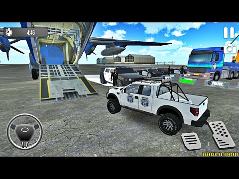 Multi Trailer Truck POlice Car Transport - Cargo Airplane Police Transporter - New Android Gameplay