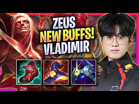 ZEUS TRIES VLADIMIR WITH NEW BUFFS! - T1 Zeus Plays Vladimir TOP vs Quinn! | Season 2024