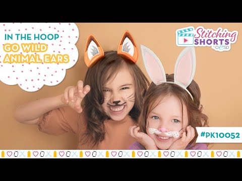 Adorable Machine Embroidery Animal Ears... Go Wild and Stitch!