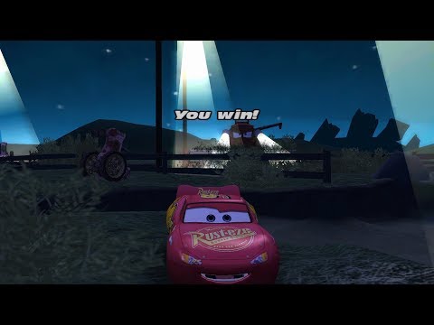 Cars the Video Game (PC) - Tractor Tipping with Lightning McQueen!