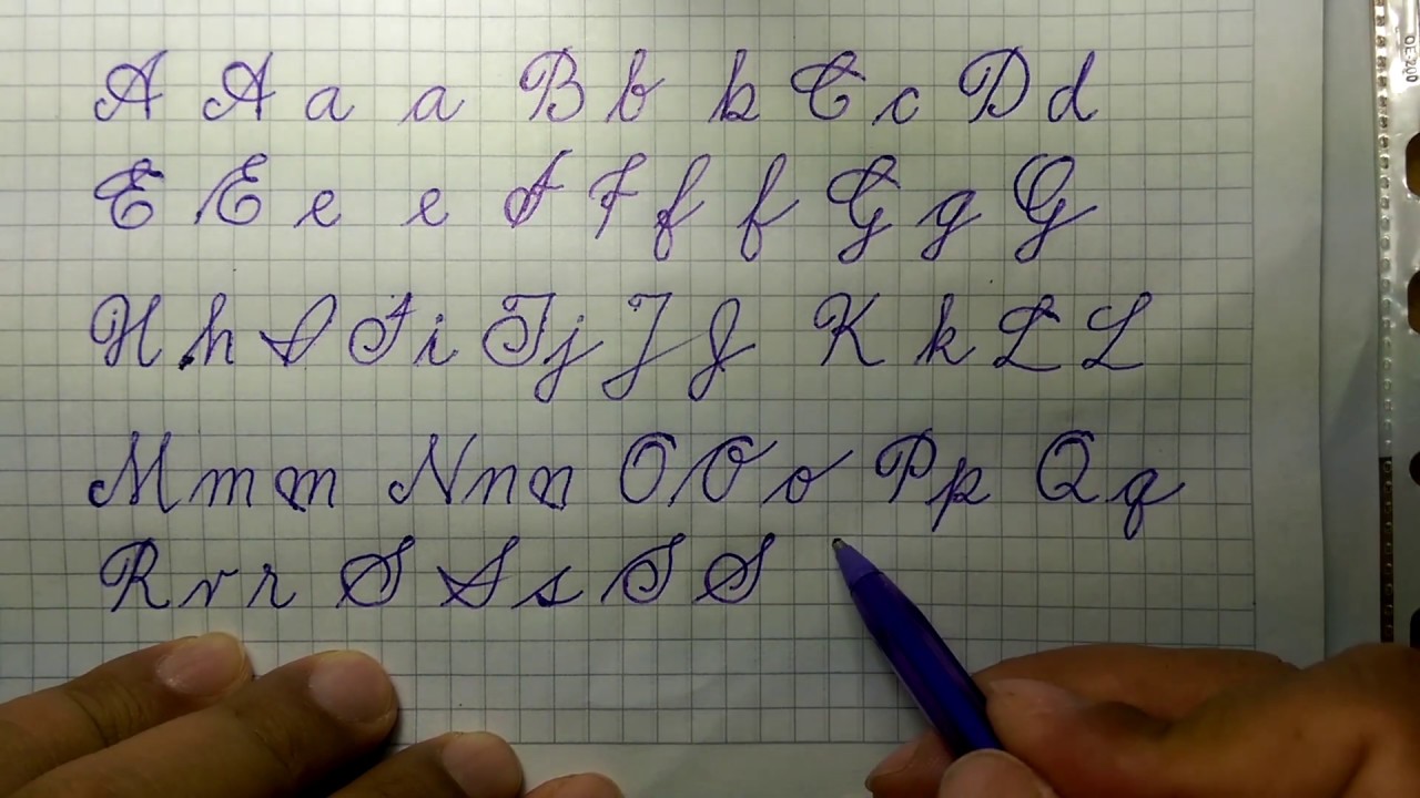 Caligrafía - letras del abecedario - mayúsculas y minúsculas