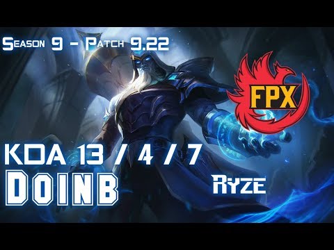 FPX Doinb RYZE vs AHRI Mid - Patch 9.22 EUW Ranked