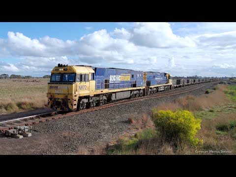 4PM4 Pacific National Steel Train With NR72 & NR86 (13/8/2023) - PoathTV Railways