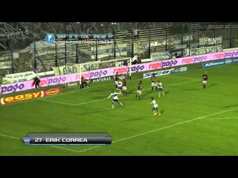 Gol de Correa. Gimnasia LP 1 - Colón 0. Fecha 7. Torneo Inicial 2013. Fútbol Para todos
