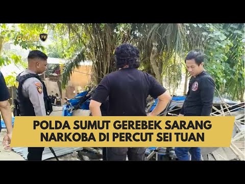 POLDA SUMUT GEREBEK SARANG NARKOBA DI PERCUT SEI TUAN
