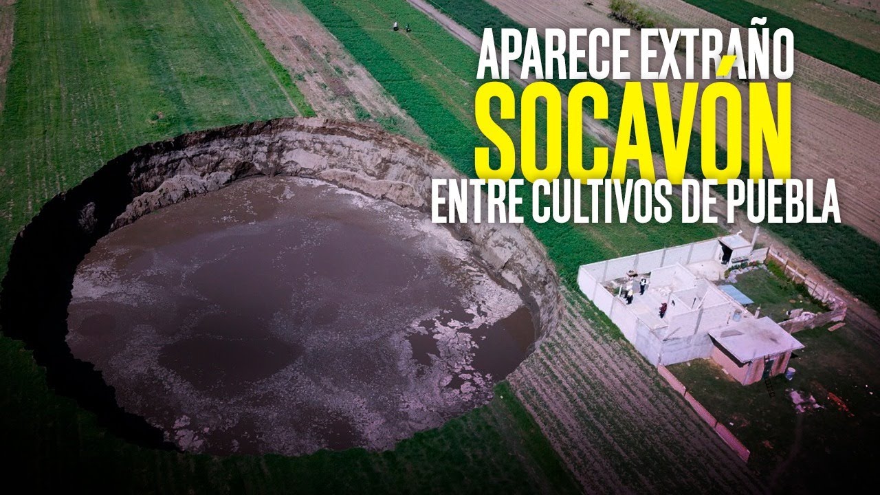 Se oye como las olas del mar, así es el extraño socavón que apareció de un día a otro en #Puebla