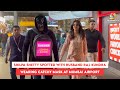Shilpa Shetty Spotted With Husband Raj Kundra Wearing Catchy Mask At Mumbai Airport Shilpashetty