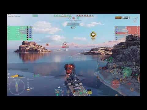 U.S.A. Cruiser Salem in Clan Battles - Tactics - Positioning - Area Denial Ship