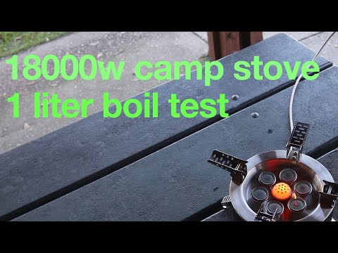 Bulin Camp stove 1 liter boil test. BL100-B18, 18000 watt camp stove