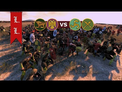 Attila Total War - Online Battle - 2vs2 A flank attack  (#126)