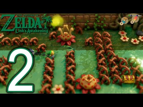 The Legend Of Zelda Link's Awakening Switch Walkthrough - Part 2 - Level 2 - Bottle Grotto