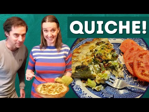HOW TO MAKE VEGETARIAN QUICHE with POTATO CRUST. A nutrition comedy featuring cheddar and broccoli.
