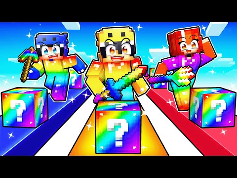 Playing a OP LUCKY BLOCK RACE in Minecraft!