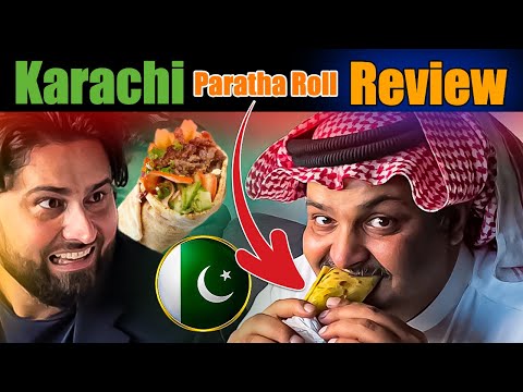 Sheikh sab Loved eating DESI food but he did not like….. 😕😕| Karachi paratha Roll REVIEW by Saudi