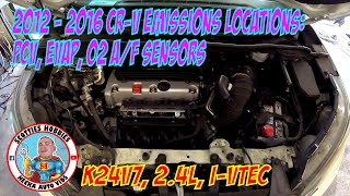 ⫷ Honda CR-V 2.4l k24 Emissions Locations: PCV, A/F Sensors, EVAP ⫸