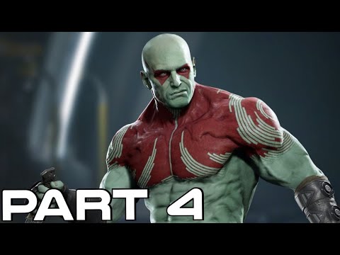 Guardians Of The Galaxy PS5 Walkthrough Gameplay Part 4 - Drax Meat Riding Lady Hellbender for 40Min