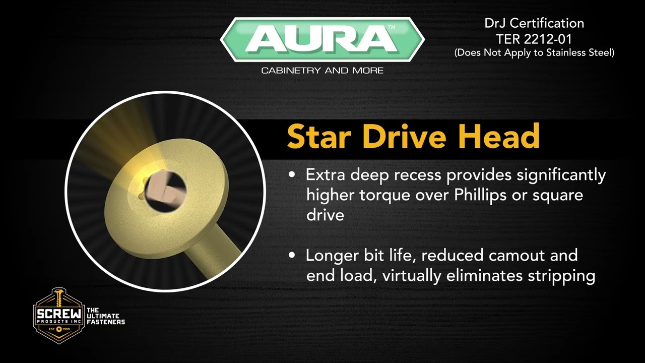 AURA Cabinetry, Door & Window screws