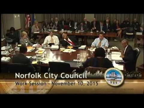 Work 11/10/15 Session - Norfok City Council