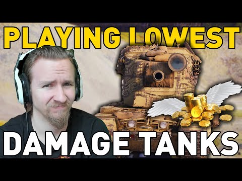 Playing the LOWEST Damage Tanks in World of Tanks!