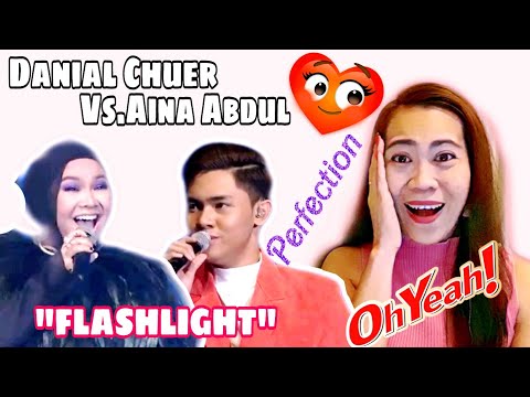 Danial Chuer vs Aina Abdul "FLASHLIGHTS" (Vokal Mania 2020) FILIPINA REACTION