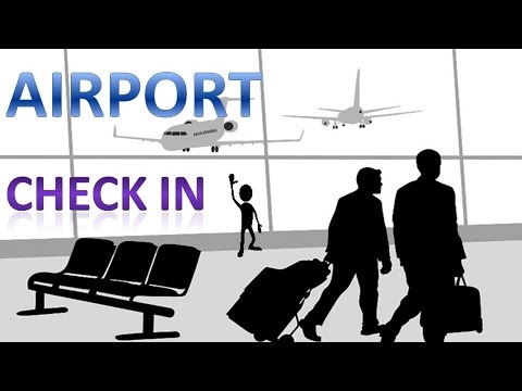 At the airport - Check in conversation | English lesson