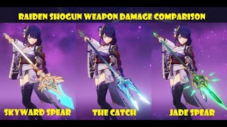 Raiden Shogun Weapon Damage Comparison | Catch or 5 Star Weapon?