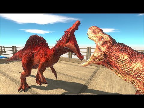 TERROR SPINOSAURUS DEADLY SHIP RUN - Animal Revolt Battle Simulator