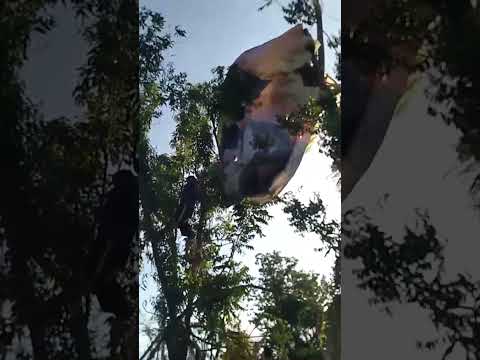 Queda De balão em Barão de Antonina São Paulo Mais um resgate #balões #BahLoiroDeArQuente