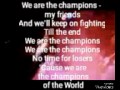 QUEEN- We are the champions. Lyrics official ...