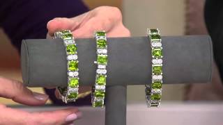 Judith Ripka Sterling 37.00 cttw Peridot Tennis Bracelet with Rick Domeier
