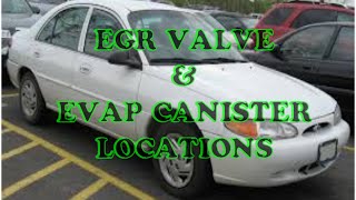How to find EGR valve & EVAP canister on Ford Escort.