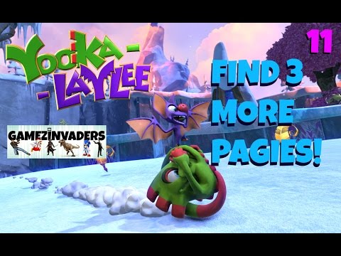 YOOKA-LAYLEE! How to Find 3 More Pagies Glitterglaze Glacier World! Playthrough Part 11!