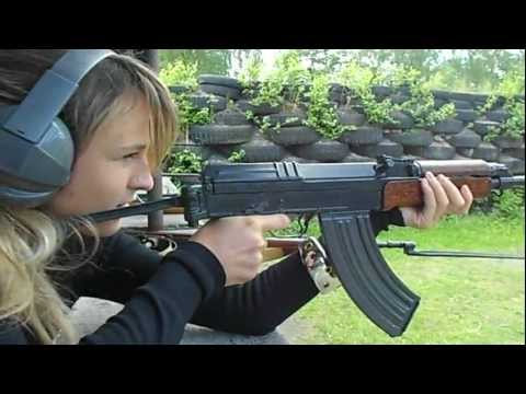 Czech girl shooting vz.58 (CZ858)