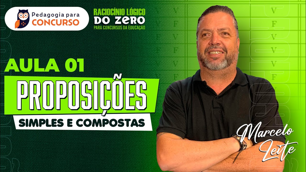 Proposições Simples e Compostas | Raciocínio Lógico do Zero para Concurso da Educação