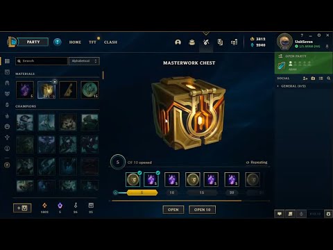 Opening 25+ Masterwork Chests - League Of Legends