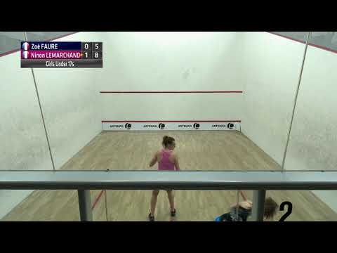 French Junior Open Squash | Day 2 | N. Lemarchand vs. Z. Faure | Friday 22 February