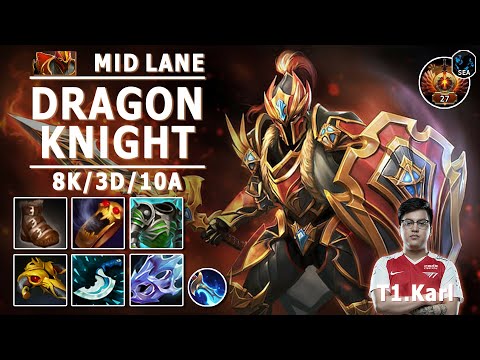 Dragon Knight Mid Lane | 7.30e | T1.Karl Pro DK Play | Dota 2 Immortal Gameplay